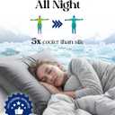 Cooling Pillow Cases for Hot Sleepers, 2 Pack Standard Size Cool Pillow Case Cover with Durable Zipper, Silky Soft & Stays Cool All Night, Gentle on Hair & Skin (Dark Grey)
