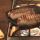 Lodge Square Cast Iron Grill Pan 10.5 Inches - Pre-Seasoned Square Skillet - Ridged Burger Grill Pan - Even Heat Distribution - PFAS-Free Non-Toxic Cookware
