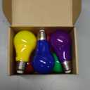 Color Light Bulb, 9W=60W E26 Base LED Colored Light Bulbs Red Green Purple Pink Blue Yellow Bulbs for Halloween Christmas Porch Party Bars Holiday Home Lighting