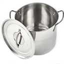 IMUSA USA Stainless Steel Stock Pot 20-Quart, Silver (20.5 Quarts)