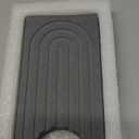 Diatomite Kitchen Faucet Mat - 14Inch Water Absorbing Stone Tray for Sink, Stone Fast-Drying Faucet Mat for Kitchen Counter Sink Accessories (Dark Grey, 14'' x 3.9'')