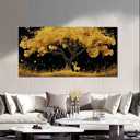 CIRABKY Black and Gold Tree Wall Art Living Room - Large Canvas Wall Art Bedroom - Home Office Decor Wall Size 29" x 59"