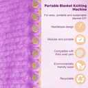 40 Chunky Knitting Blanket Loom - Customizable Knitting Looms - Adjustable Size & Portable Design Chunky Knit Blanket Loom - Beginner-Chunky Knitting for Beginners and Home Decoration