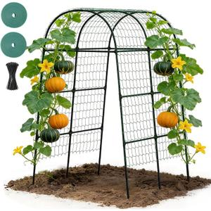 Suteck Garden Arch Trellis 7.5FT Tall  Garden Trellis for Climbing Plants Outdoor, Arch Trellis for Vegetables, Roses & Vines, Easy Assembly for Backyard, Pathway & Patio (51.1x72x90.6")