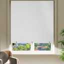 Blackout Curtains for Bedroom, Self Adhesive Indoor Blackout Blinds, No Drilling or Tools, UV Protection, Portable Roller Window Shades for Living Room Office or RV Travel (48“W*72" H, White)