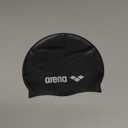 Arena Classic Unisex Soft Silicone Swim Cap for Women and Men, Intensive Training Comfortable Non-Slip Long Hair Swimming Hat (Black)