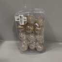 Clear Plastic Christmas Ball Ornaments, 30ct 2.36 Inch Champagne Balls for Tree Decoration - Shatterproof for Holiday Wedding Party Gifts