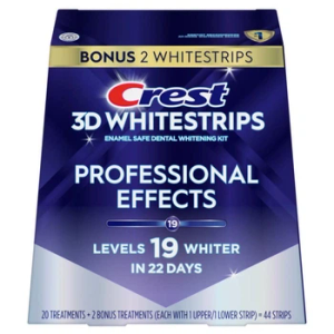 Crest 3D Whitestrips Sensitive White Teeth Whitening Kit, 19 Treatments, Each with 1 Upper/1Lower, 36 Strips Crest 3DWhite Teeth Whitening Strips
