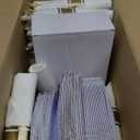Nervure 350PCS Gold Plastic Plates - Gold Plastic Dinnerware Sets for 50 Guests - 100 Disposable Plates, 150 Silverware, 50 Cups, 50 Napkins for Wedding & Party