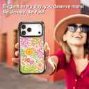 for iPhone 17 Pro Max Case Cute - Military-Grade 20 ft Drop Protection Shockproof Phone Case - Funny Passion Flower Design (6.9") Black