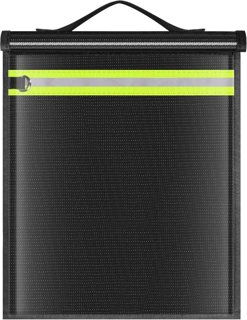 Lulrsay Large Faraday Bags EMP Proof, Portable Faraday Cage for Laptops Tablets, Faraday Bags with Handle&Reflective Strip, EMP bags for Electronics, Fireproof Waterproof RFID Signal Blocker Faraday Pouch, Size: 1 Pack XL(Up to Laptop)