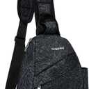 Baggallini Medium Sling Backpack - 9"x11" Lightweight Sling Bag with Convertible Adjustable Shoulder Strap