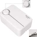 boxtech Upgrade Aquarium Air Pump, Ultra-Quiet Fish Tank Oxygen Pump with Adjustable Airflow, Powerful Air Pump with 2 Outlets to Pump Rich and Fine Air Bubbles (White-K2 5W)