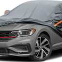 GUNHYI Premium Car Cover Custom Fit Volkswagen vw Jetta (2005-2025), 16 Layers Heavy Duty Car Cover Waterproof All Weather with Zipper Door for Sun Rain Snow Dust Uv Protection