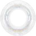 Polita Pool Float, Pool Floats Kids Summer Glitter Pool Tube with Confetti,Tube Pool Toys Beach Party, Transparent Inflatable Floating Tubes for Adults and Kids(Silver)