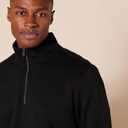 Amazon Essentials Men's Long-Sleeve Quarter-Zip Pullover Fleece Sweatshirt (Black, XL)