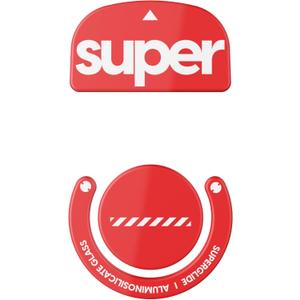 Superglide2 Glass Mouse Skates for Logitech G Pro X Superlight (Red) - Controllable Speed Surface, Polished Edge, Ultra Smooth Durable Gaming Feet (Type-C, Red)