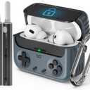 Inesore for Airpods Pro 2nd Generation Case Cover with Cleaner Kit,with Lock for Airpods Pro Case Cover,Classic Cool Funny Game Console Hard Air Pod Pro Case for Men Boy(Black)