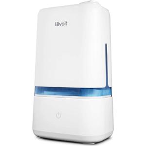 LEVOIT 4L Humidifiers for Bedroom Large Room & Essential Oil Diffuser, Quiet Cool Mist for Home, Baby and Plants, Last up to 40Hours, Dual 360 Rotation Nozzles, Handle Design, Auto Shut Off, Blue (White)