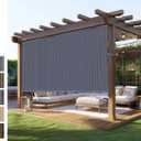 Outdoor Roller Shades,Exterior Cordless Patio Shade Roll Up Blind for Porch, 108"W x 96"H