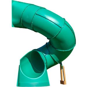 Backyard Discovery Tall Spiral Tube Slide - Right Exit, Green - Mounts To 5 Ft. Deck Height