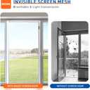 MAGZO Magnetic Screen Door Fits Door Size 36 x 80 Inches White, Screen Size 38 x 81 Inches Side Opening Polyester Screen Curtain for Patio Door