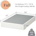 10 Inch Full Box Spring and Fabric Cover Set, High Profile Metal Full Size Box Spring, Heavy Duty, Easy Assembly, Noise Free