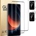 [2+2 Pack] Galaxy S20 Plus Screen Protector and Camera Lens Protector, Fingerprint Unlock, HD Clear 9H Hardness Scratch Resistant, 3D Full Coverage Tempered Glass, for Galaxy S20 Plus (6.7 Inch)