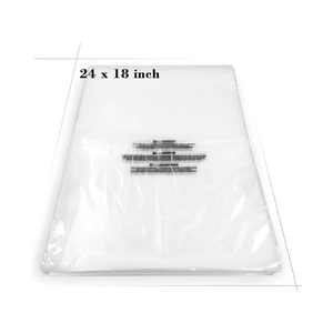 Becko US 18 X 24 Inch (100 Count) Self Seal Clear Poly Plastic Bags with Suffocation Warning for Shipping, Packaging Clothes, Backpacks, Bedding, Dustproof & Permanent Adhesive