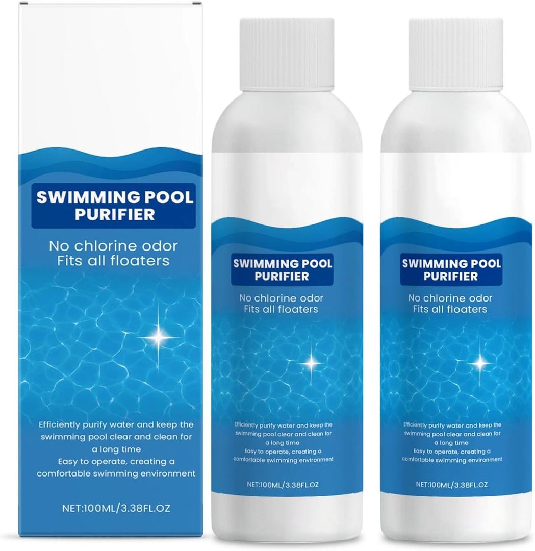 Swimming Pool Purifier, Pool Purifier, Pro Pool Water Purifier Liquid, Keeps Water Crystal Clear & Removes Cloudiness, for Inground Pools & Above Ground Pools