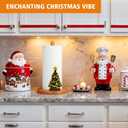 Christmas Paper Towel Holder - Christmas Tree Winter Xmas Kitchen Countertop Bathroom Decor - Xmas Gift for Women, 3D Cute Decorations