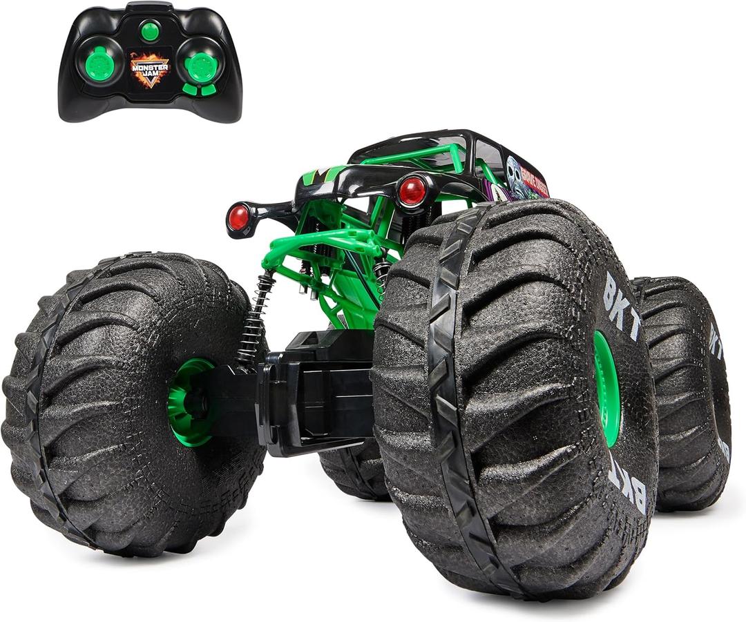 Monster Jam, Official Mega Grave Digger All-Terrain Remote Control Monster Truck, Over 2 Ft. Tall, 1:6 Scale, Kids Toys for Boys and Girls Ages 4 and Up (Mega Grave Digger (V2))