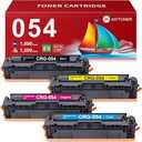 MYTONER 054 Toner Cartridge Set Replacement for Canon 054 054H CRG-054 for Color imageCLASS MF644Cdw MF642Cdw LBP622Cdw MF641Cw Printer 4 Pack High Yield Ink (Black Cyan Yellow Magenta)