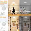 2-Pack Battery Operated Motion Sensor LED Ceiling Lights Indoor, Wireless Flush Mount Light Fixture 3000K in 400LM, Battery Powered Ceiling Lamps for Closet Pantry Laundry Stair(Battery Not Included)