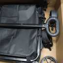 Collapsible Wagons Carts Foldable Heavy Duty, 500LBS Collapsible Wagon Cart Foldable with Wheels & Brakes, Large Folding Wagon Cart Utility for Camping, Picnic, Beach, Grocery, Sport, Shopping