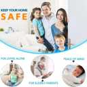 Home Security Door Lock 3 Pack Metal Door Reinforcement Lock for Kids Safety Top Front Door Child Proof Safety Lock Defend High Security Door Locks Latch Withstand 800lbs for Inside Swing Door Chain