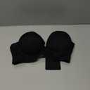 Longline Strapless Push Up Bras for Women Multiway Padded Uplift Corset Lace Bra Underwire Support (34D, Black)