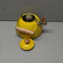 ROCKURWOK Tea Kettle, Tea Pot with Cool Touch Ergonomic Handle, Teapot Food Grade Stainless Steel, Tea Kettle Stovetop, Kettle Teapot, Whistling Tea Kettle, Tea Pot, 2.7 Quart (Yellow)