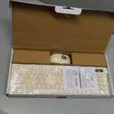 Wireless Keyboard and Mouse Combo, Full-Sized Wireless Keyboard and Adjustable DPI Mouse, 2.4GHz USB Receiver, Keyboard and Mouse for PC, Windows, Desktop, Laptop (Latte Color)