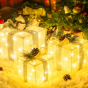 3 pack st patricks day decorations Lighted Gift Boxes - 65 LED Pre-Lit, Plug-in Light Up Presents Box - Decor for Christma Tree, Indoor Outdoor Home,Yard, Lawn - Ideal for Valentines, Holiday, Party, Anniversary