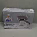 MR.SIGA Toilet Stool Squat Adult, Bathroom Stool Heavy Duty, Anti Slip Toilet Step for Bathroom, Toddler Step Stool for Kids, Off-White & Dark Gray