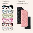 CCVOO 2.0 Stylish Reading Glasses for Women, Stylish Eyeglasses, Blue Light Readers for Women, Cheaters, (A8 Glow Theory)