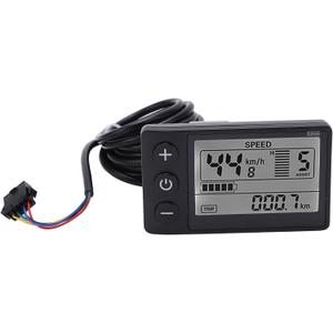 Electric Bike LCD Display, ABS S866 Display Electric Bike LCD Display Panel with SM Plug for 0.9in Handlebars