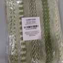 DII Farmhouse Braided Stripe Table Runner Collection, 15x108 (15x113, Fringe Included), Antique Green