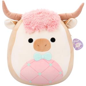 Squishmallows Original 20in Samson The Cookie Highland Cow with Bowtie Official Jazwares Easter Plush (Jumbo)