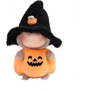 2 x 17cm Clothes Set(NO Doll), Hat & Overalls Set for 17cm Accessories Suit, Cute Clothes for Dress up Unique Style, Stylish Adorable Dolls Clothes Accessories (Little Pumpkin) (Pink)