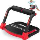 DERACY Sit Up Exercise Equipment, Adjustable Ab Machine, Multi-Functional Sit Up Machine, Ab Workout Equipment, Ab Trainer Machine for Women Men (RED)