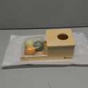 Adena Montessori Wooden Toy for 6-12 Month Baby 3 Balls, Object Permanence Box with Tray Colorful Learning Education Toy for Toddler Kid 1-2 Year Old, Preschool Developmental Girl and Boy Gift