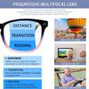 3 Pack Progressive Multifocal Reading Glasses for Women Men Blue Light Blocking Computer Glasses Spring Hinge Readers(3 Mix C3, 1.25)