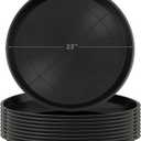 Eccliy 10 Packs 23 Inch Plastic Large Plant Saucers Heavy Duty Planter Trays Jumbo Flower Pot Saucers Plastic Water Trays for Indoors and Outdoors
